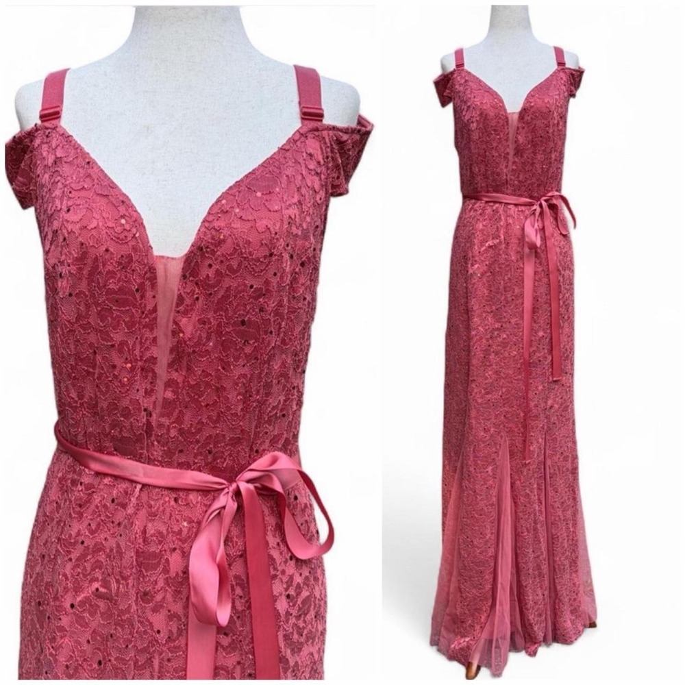 Vintage y2k does 30s lace and sequin gown